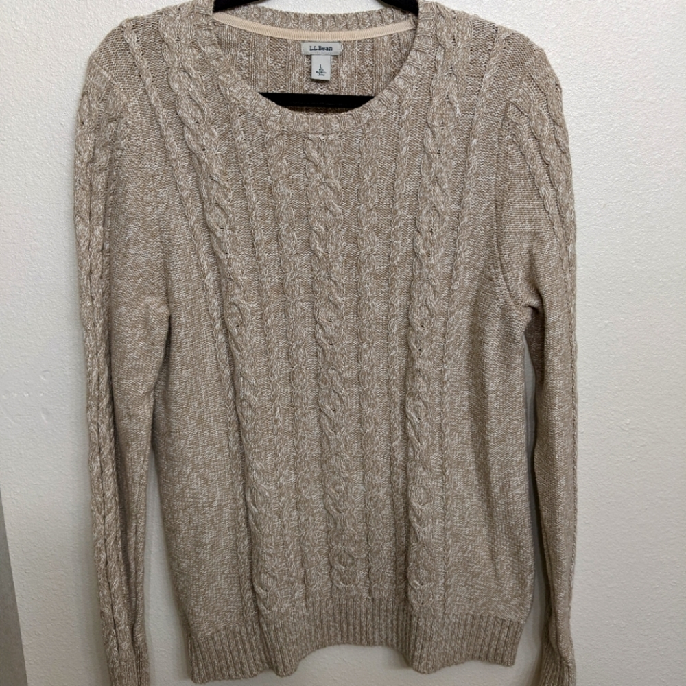 LL Bean Beige Sweater Size L